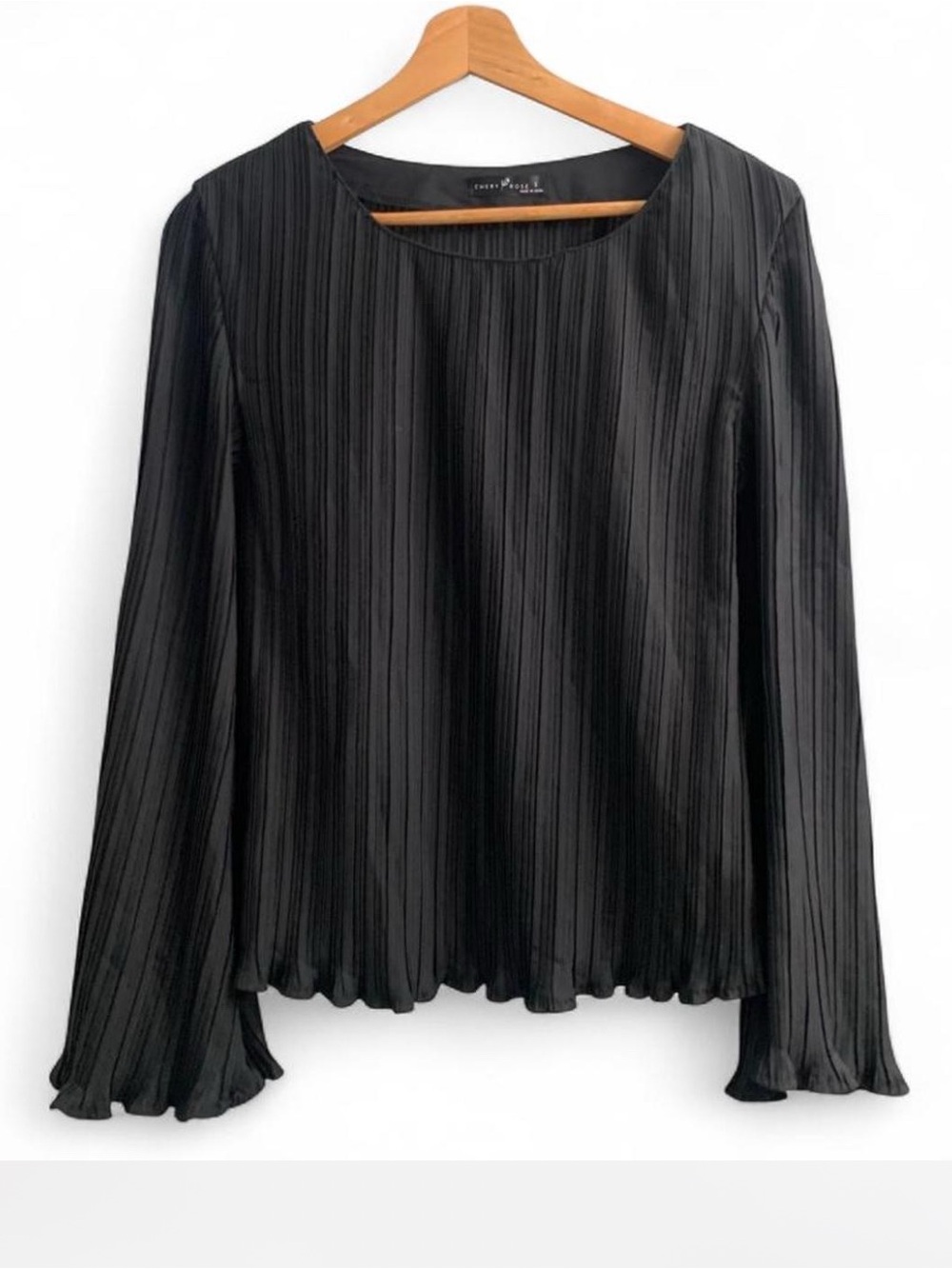 Emery Rose Elegant Black Pleated Women's blouse size small